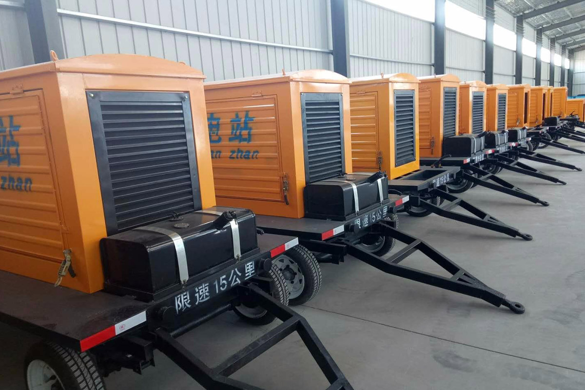 东山发电机租赁施工现场